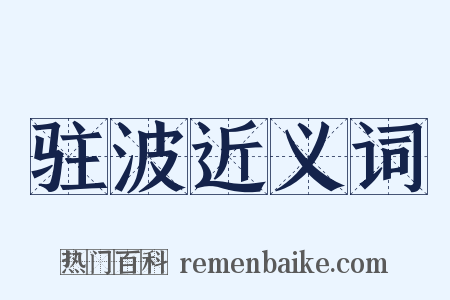 驻波近义词是什么意思的图片